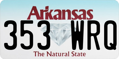 AR license plate 353WRQ