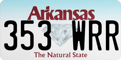 AR license plate 353WRR