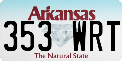AR license plate 353WRT