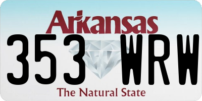 AR license plate 353WRW