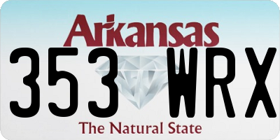 AR license plate 353WRX