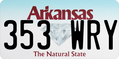 AR license plate 353WRY