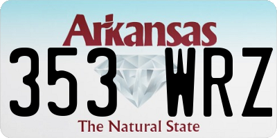 AR license plate 353WRZ