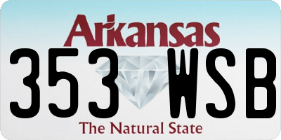 AR license plate 353WSB