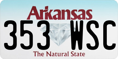 AR license plate 353WSC