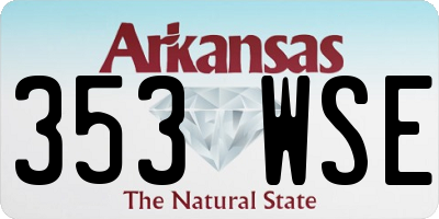 AR license plate 353WSE