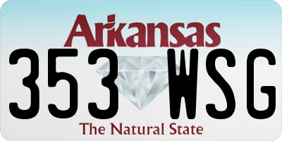 AR license plate 353WSG