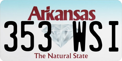 AR license plate 353WSI
