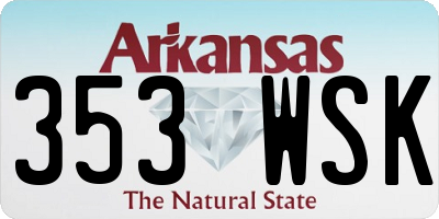 AR license plate 353WSK