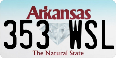 AR license plate 353WSL
