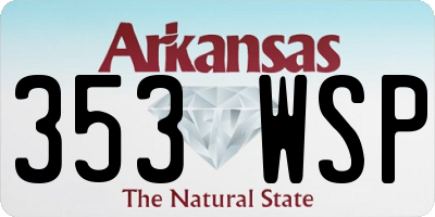 AR license plate 353WSP