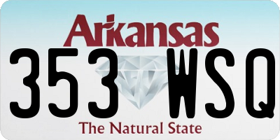AR license plate 353WSQ