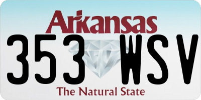 AR license plate 353WSV