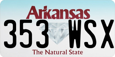 AR license plate 353WSX