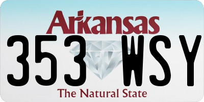 AR license plate 353WSY