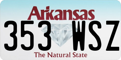 AR license plate 353WSZ