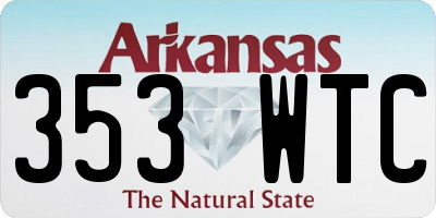 AR license plate 353WTC