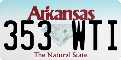 AR license plate 353WTI