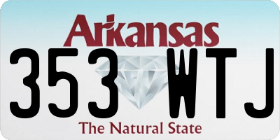 AR license plate 353WTJ