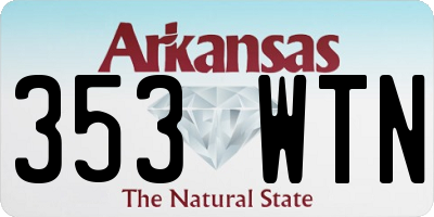 AR license plate 353WTN