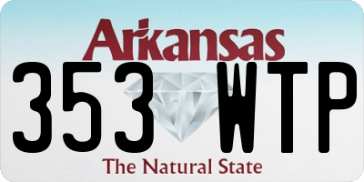 AR license plate 353WTP