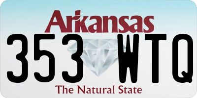 AR license plate 353WTQ