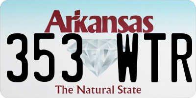 AR license plate 353WTR