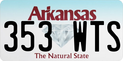 AR license plate 353WTS