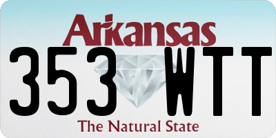 AR license plate 353WTT