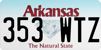AR license plate 353WTZ