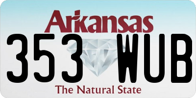 AR license plate 353WUB