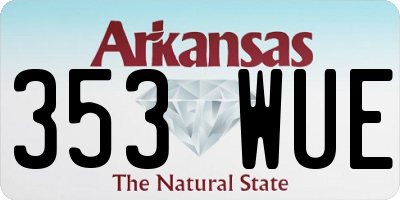 AR license plate 353WUE