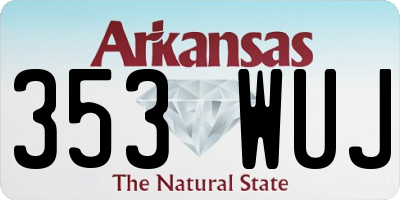 AR license plate 353WUJ