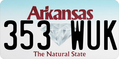 AR license plate 353WUK