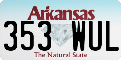 AR license plate 353WUL