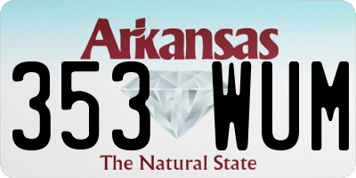 AR license plate 353WUM