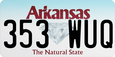 AR license plate 353WUQ