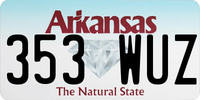 AR license plate 353WUZ