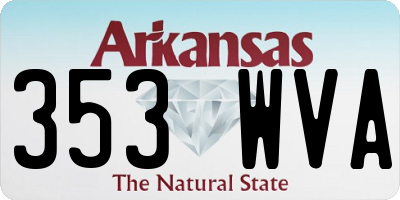 AR license plate 353WVA