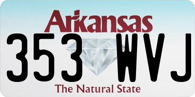 AR license plate 353WVJ