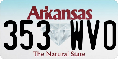 AR license plate 353WVO