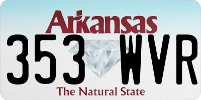AR license plate 353WVR