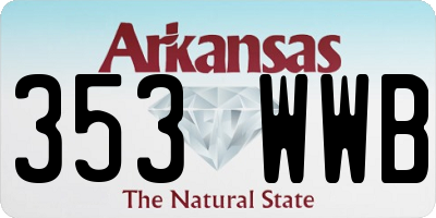 AR license plate 353WWB