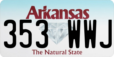 AR license plate 353WWJ