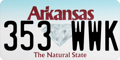 AR license plate 353WWK