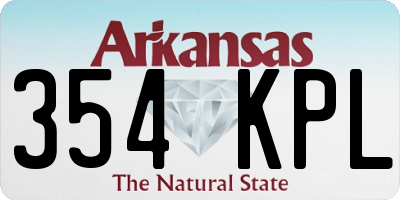 AR license plate 354KPL