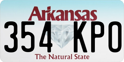 AR license plate 354KPO