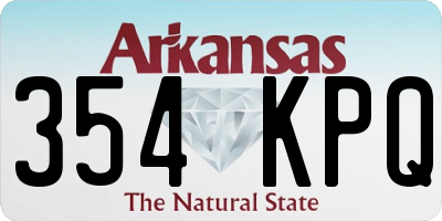 AR license plate 354KPQ