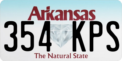 AR license plate 354KPS