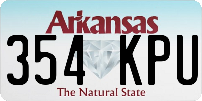 AR license plate 354KPU